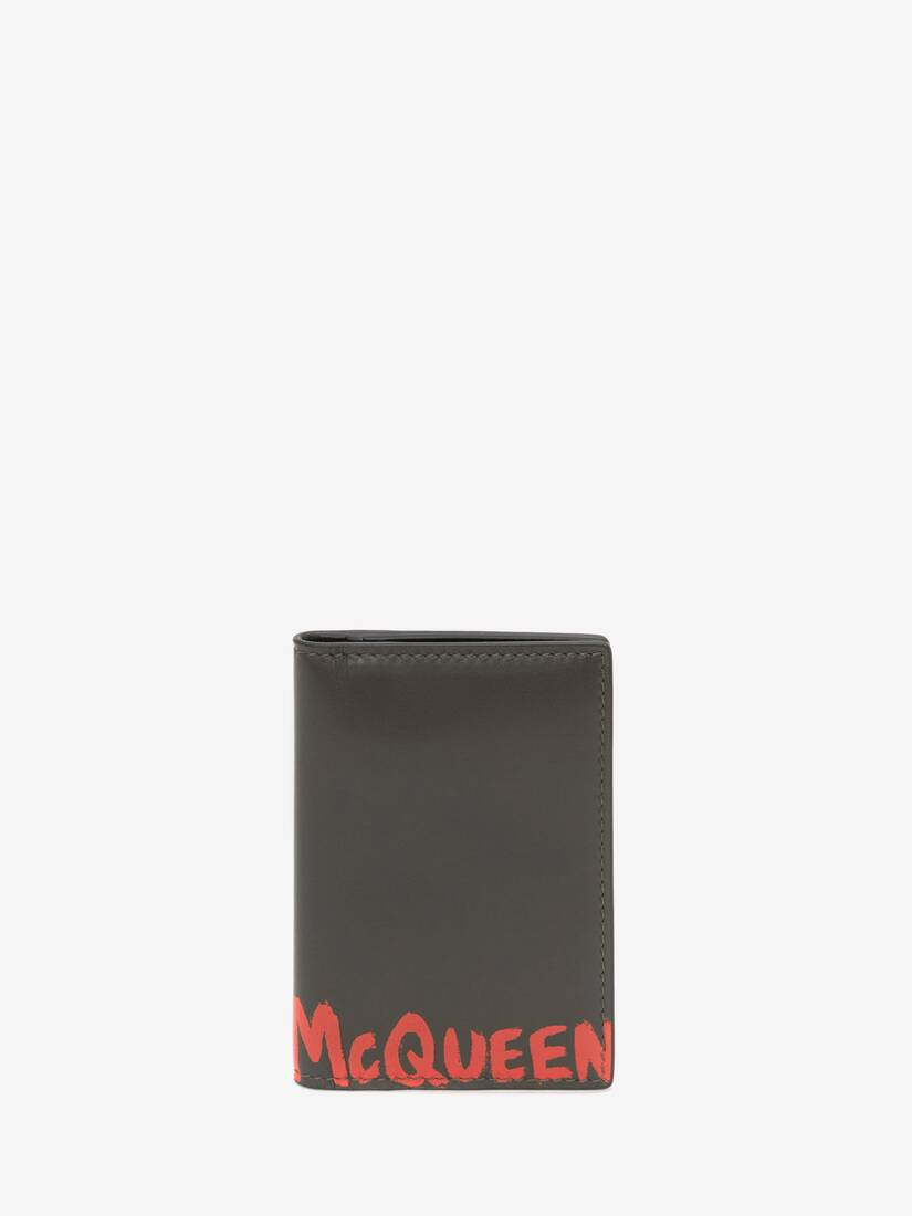 Tarjetahabientes Alexander McQueen Graffiti Pocket Organiser Hombre - Kaki - Mexico 256-OLHICX